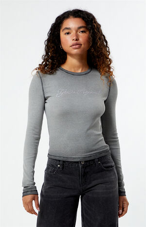 Rhinestone Long Sleeve T-Shirt image number 1