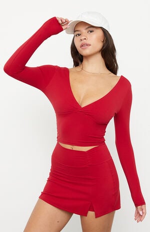 Active V Surplice Long Sleeve Top image number 1