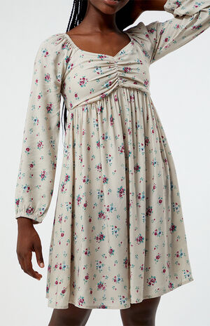 Ditsy Long Sleeve Mini Dress image number 2