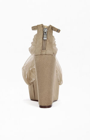 Women's Ballerine Nude Wedge Sandals image number 3