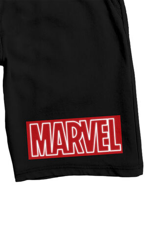 Marvel Comics Logo French Terry Shorts image number 2