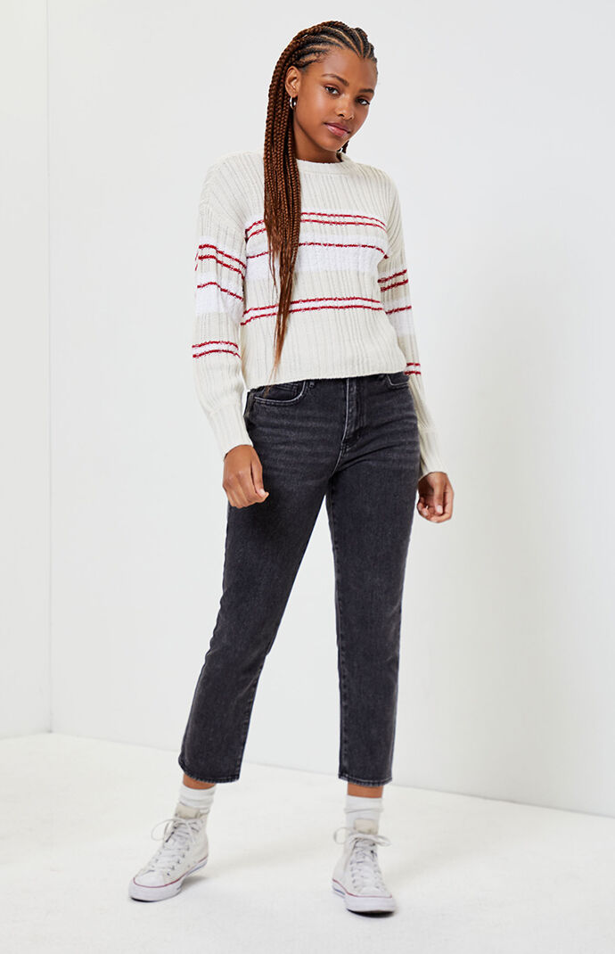 Mixed Yarn Pullover Sweater