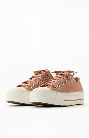 Mauve Chuck Taylor All Star Lift Platform Stitching Sneakers image number 2