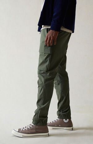 Performance Olive Slim Joggers image number 4