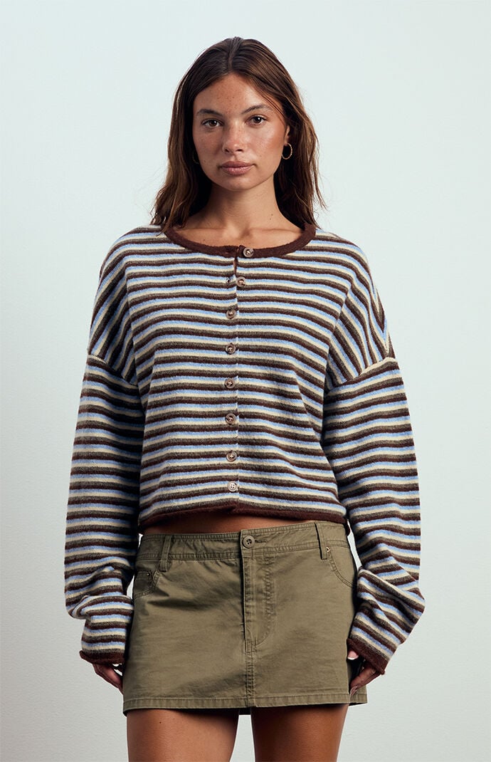 Beverly and Beck Georgia Scarf Button Down Cardigan