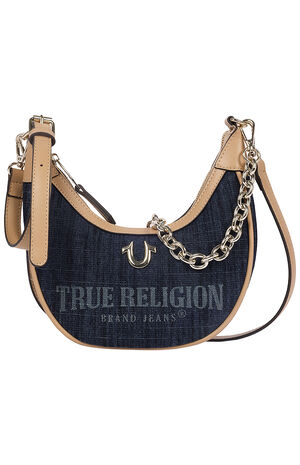 Bailey Dark Denim and Faux Leather Hobo Bag image number 1