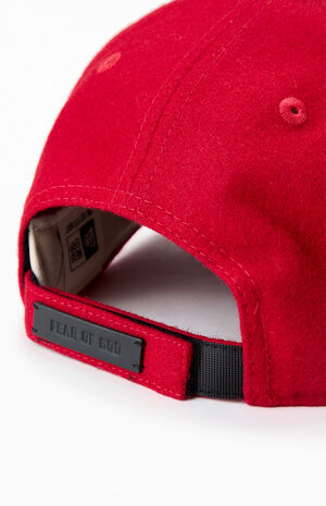 x Fear of God ESSENTIALS Red Kansas City Monarchs 9FORTY Hat image number 6