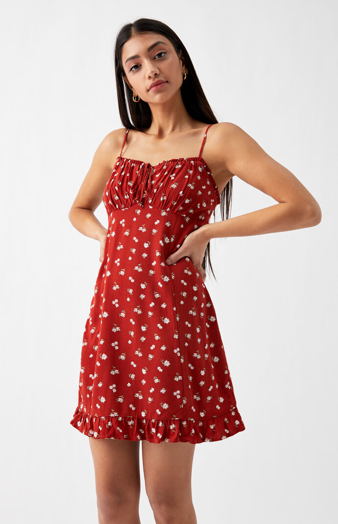 Ruffle Hem Shift Dress