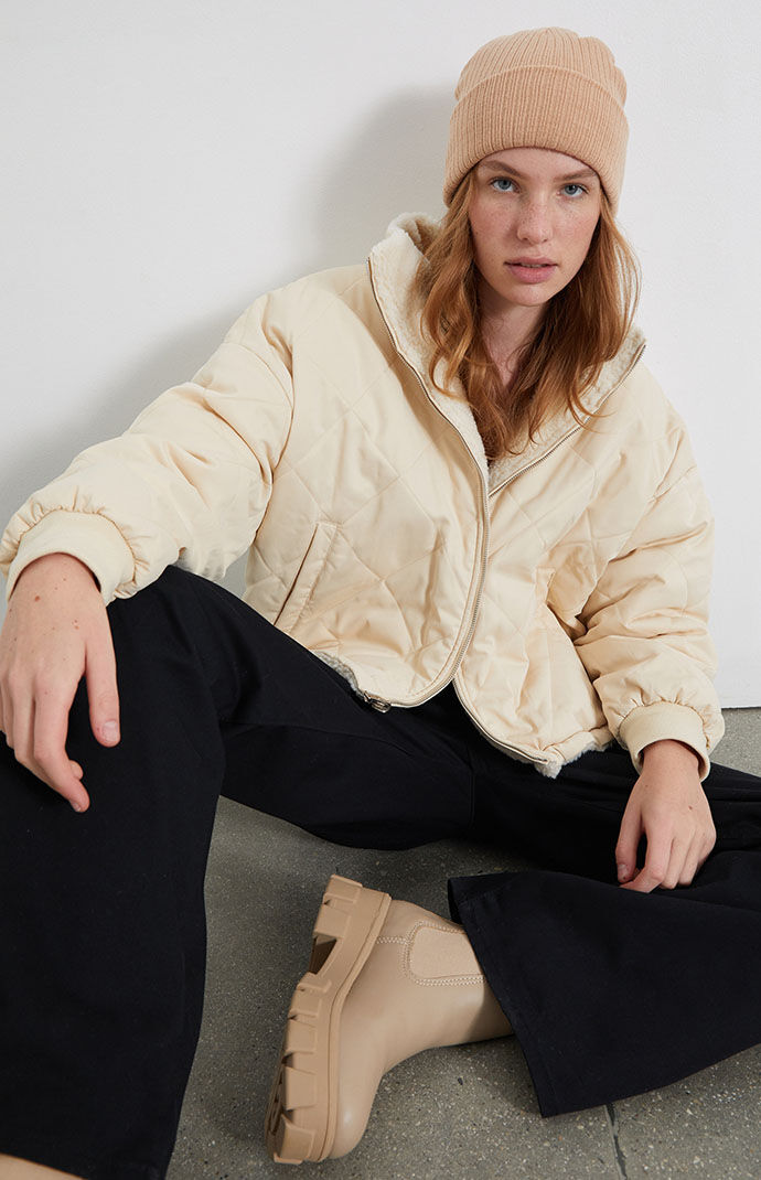 La hearts clearance oversized sherpa jacket