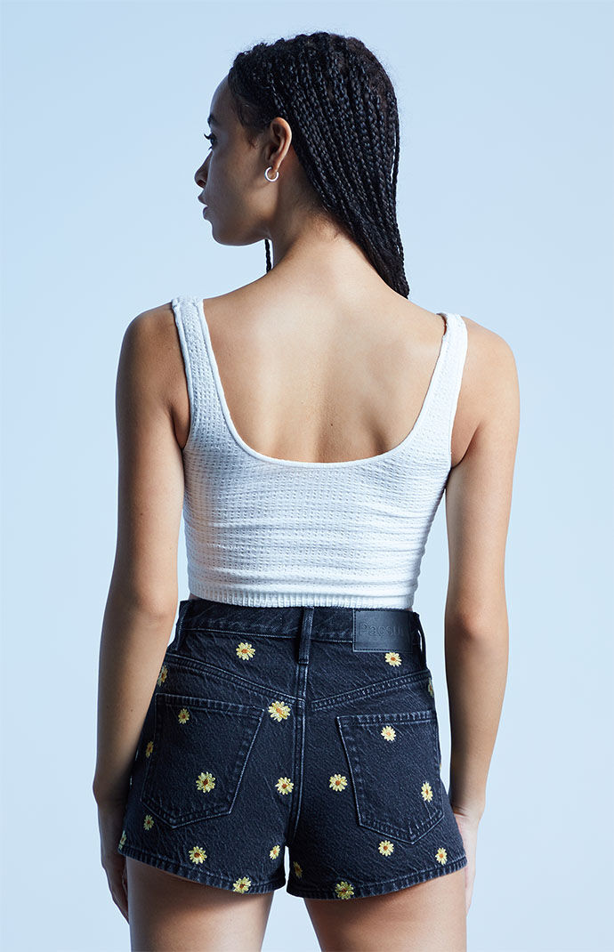 Denim shorts hotsell with flowers