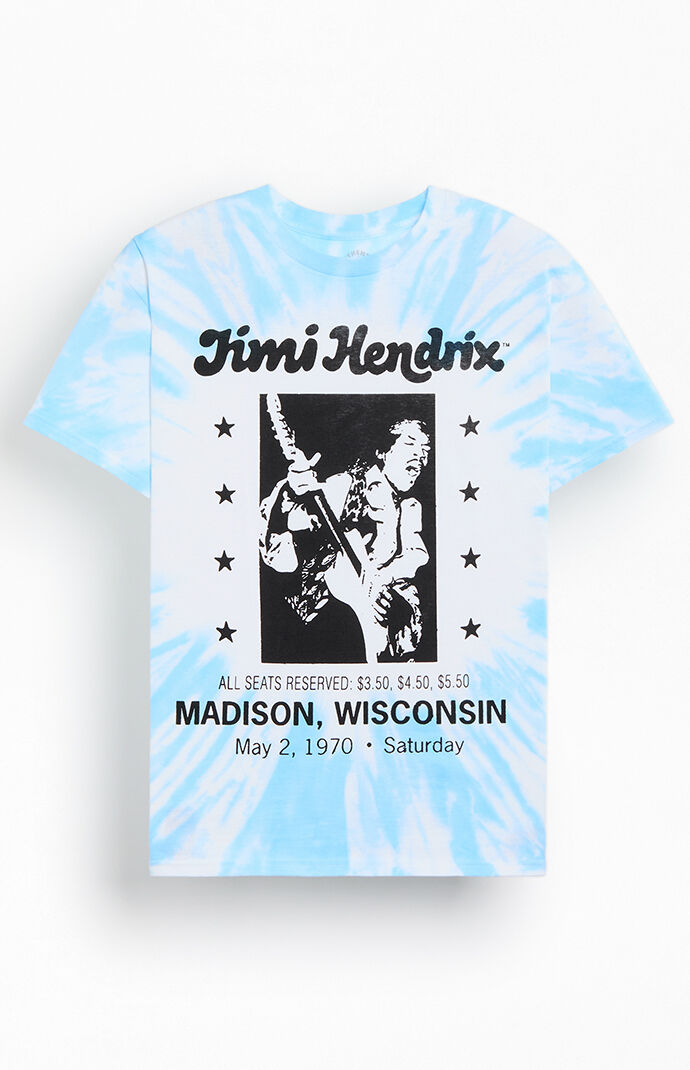 PacSun Jimi Hendrix Wisconsin Tie Dye T-Shirt
