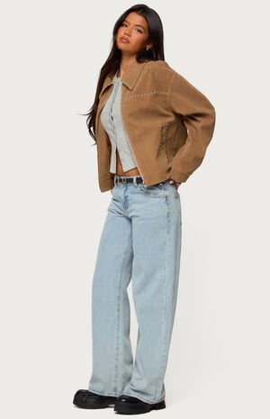 Memphis Studded Faux Suede Jacket image number 4