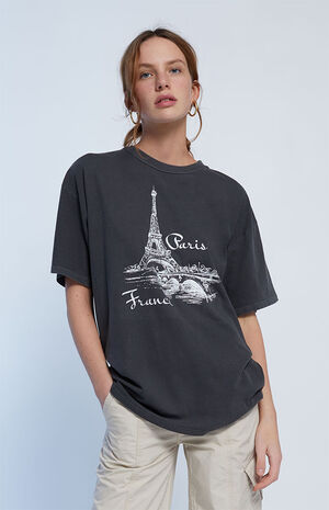 Paris France Oversized T-Shirt image number 1