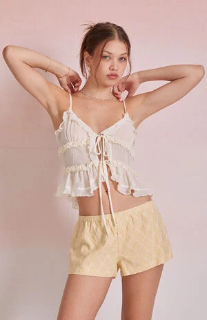 Embroidered Micro Shorts