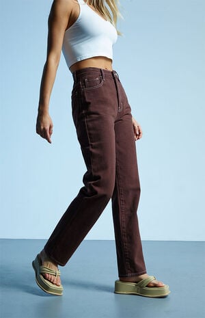 Brown Dad Jeans Brown Dad Jeans image number 3