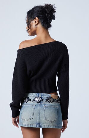 Cosette Ribbed Off-The-Shoulder Sweater image number 5