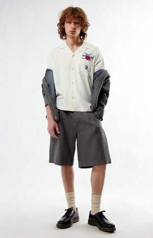 x PacSun Ceremony Pleated Baggy Shorts image number 6