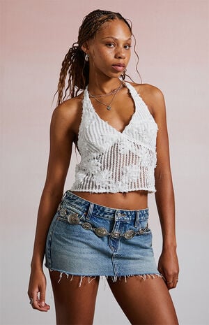 Ashtin Floral Knit Halter Top