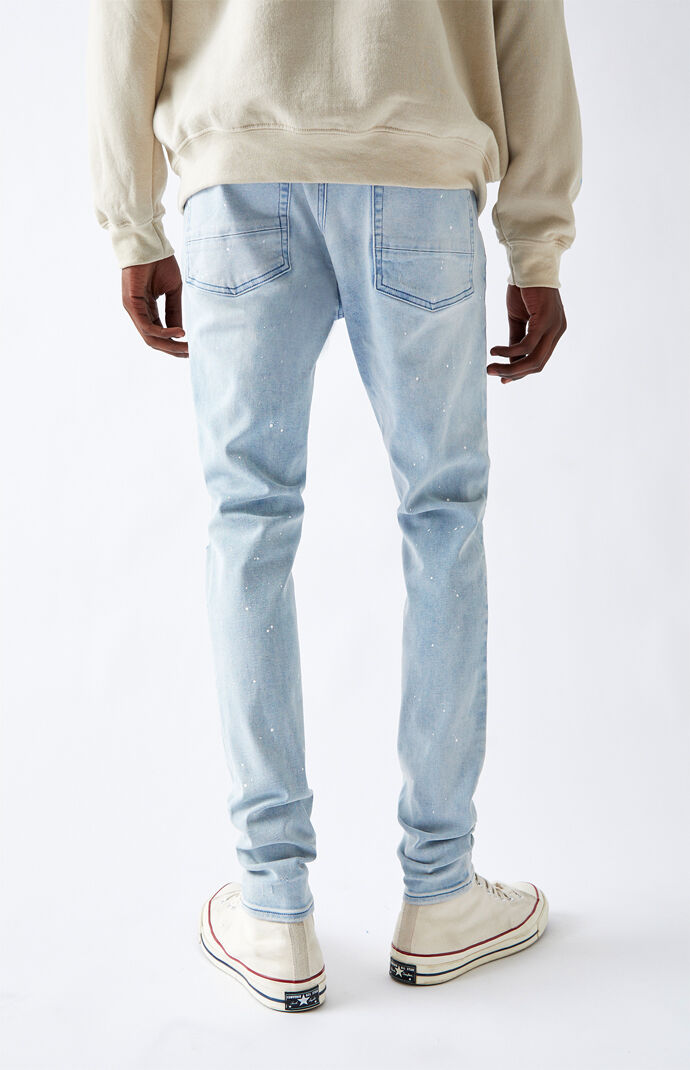 Pacsun stacked skinny ripped light jeans cheap