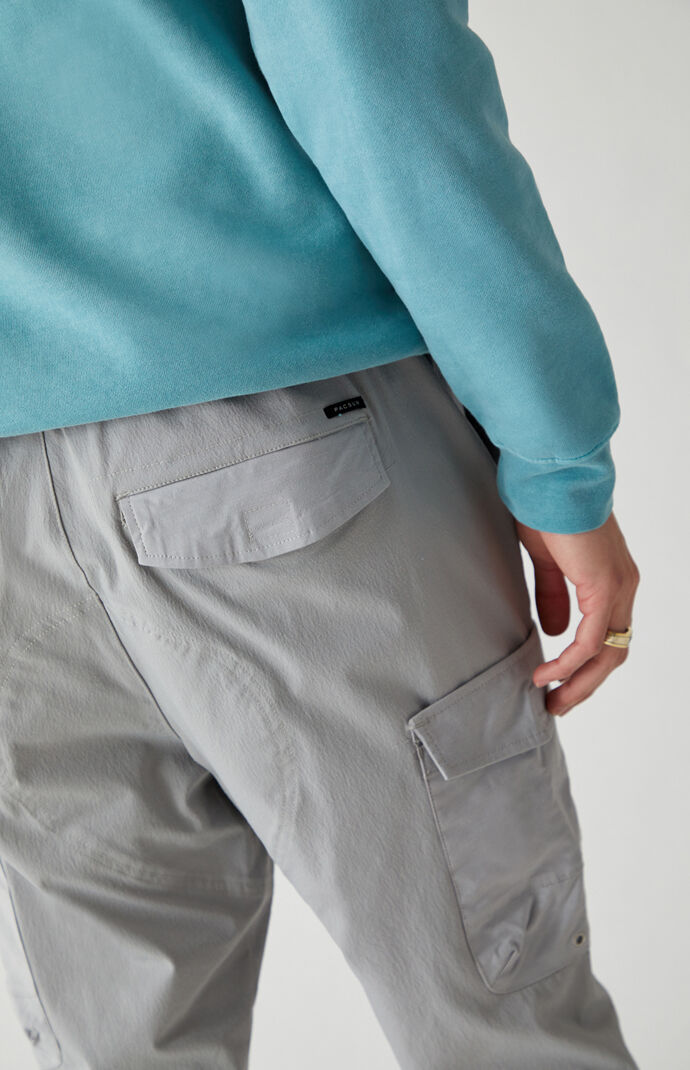 Cotton Nylon Slim Cargo Pants