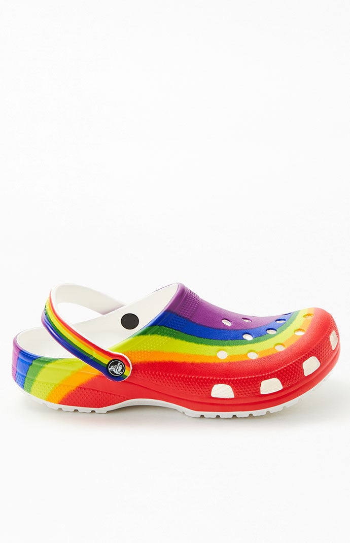 Rainbow clogs clearance