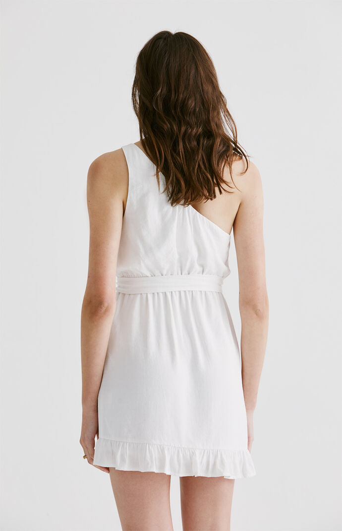One Shoulder Ruffle Mini Dress