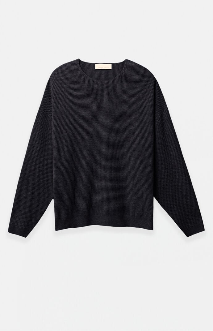 Fear of God Vintage Black Waffle Knit '90s Crew Neck Sweater Fear of God Vintage Black Waffle Knit '90s Crew Neck Sweater