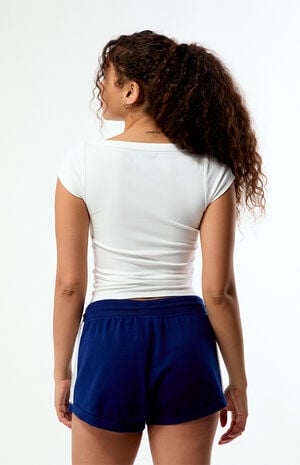 Navy Knit Shorts image number 5