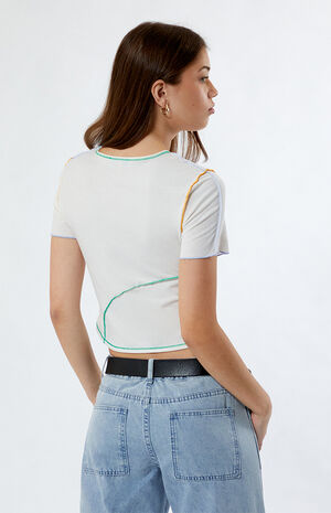 Kacey Gardenia Cropped T-Shirt image number 3