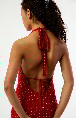 Isabel Chiffon Polka Dot Midi Dress image number 5