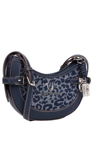 Blake Leopard Denim Belted Hobo Bag image number 2