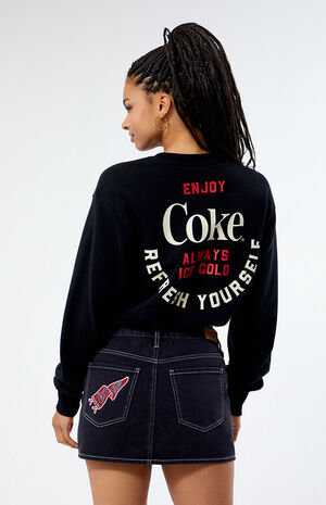 By PacSun Mid Rise Cola Dream Denim Mini Skirt image number 4