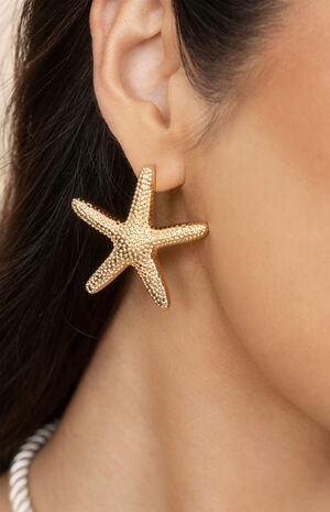 Statement Starfish Stud Earrings image number 7
