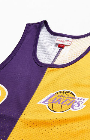 Mitchell & Ness Women's Los Angeles Lakers Big Face 5.0 Crop Tank Top Purple - Size 10 (M)