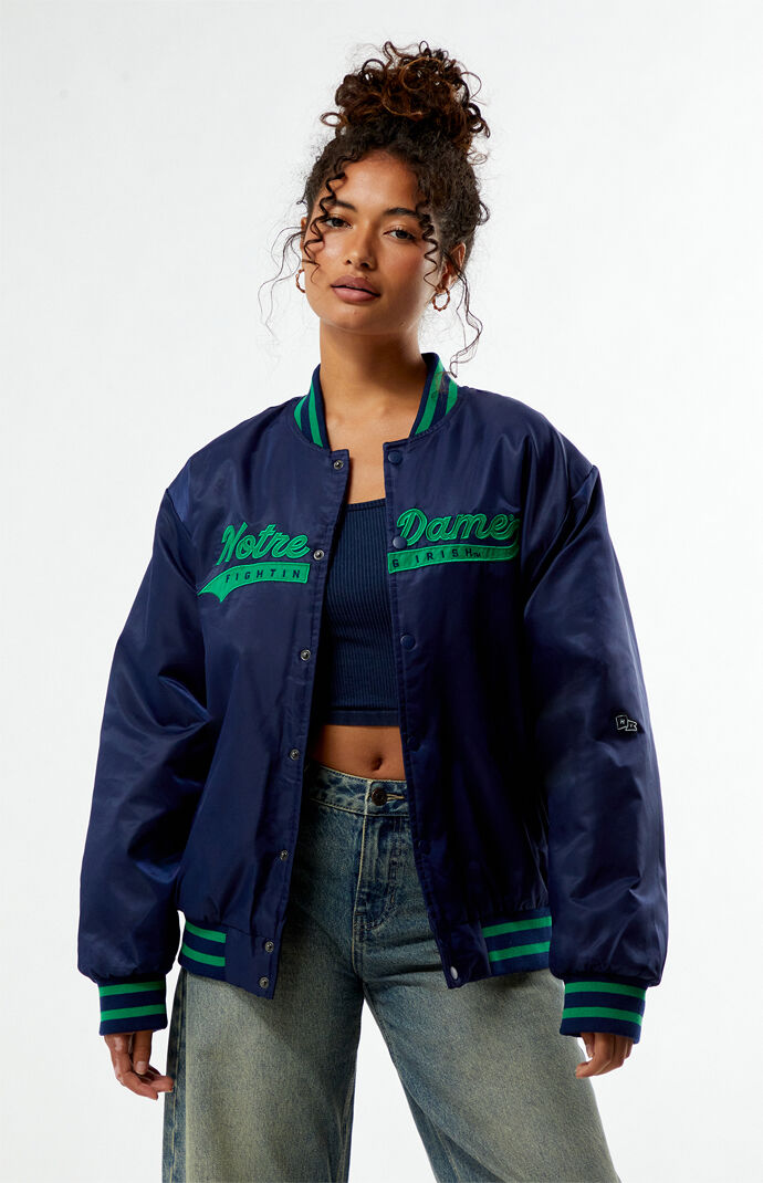 HYPE & VICE Notre Dame A-Game Varsity Bomber Jacket | PacSun