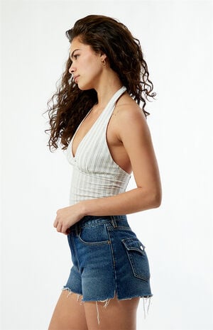 Pinstripe Linen Halter Top image number 4
