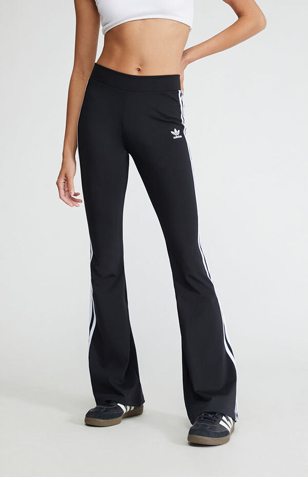 adidas Black Adicolor Flare Leggings PacSun