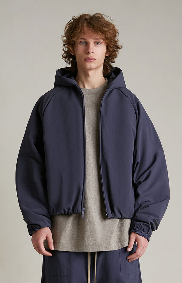 Fear of God ESSENTIALS Marine Military Nylon Hooded Bomber Jacket 