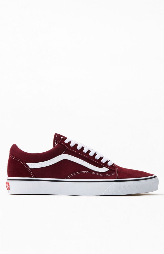 Vans shoes maroon top