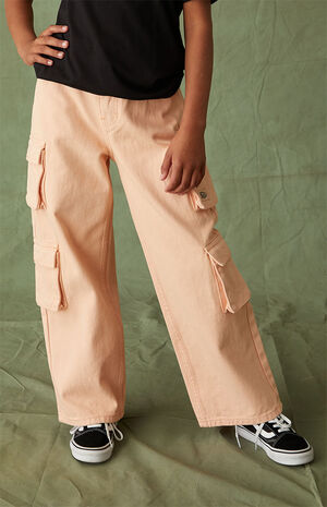 Pink Baggy Cargo Jeans image number 2