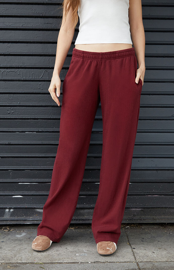 John Galt Burgundy Hilary Baggy Sweatpants