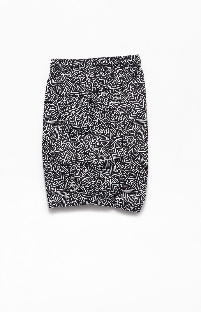 Abstract 17" Swim Trunks