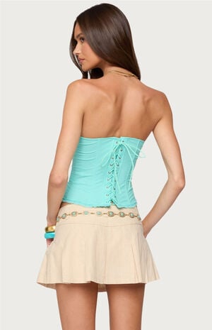 Deirdre Mesh Lace Up Corset image number 3