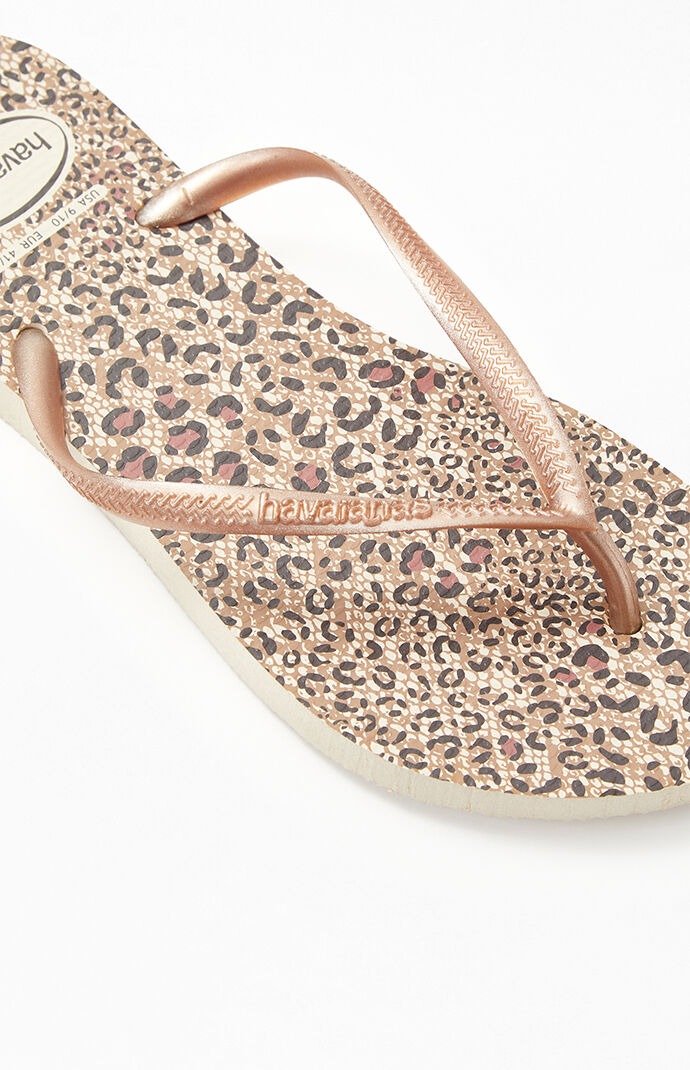Leopard Print Slim Sandals