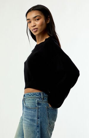 Crew Neck Cropped Sweater image number 3