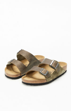 Arizona Mixed Leather Sandal Thyme image number 2