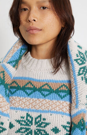 Fair Isle Mock Neck Sweater image number 3