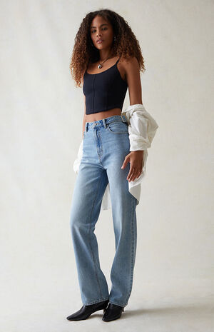 Eco Light Indigo '90s Boyfriend Jeans image number 2