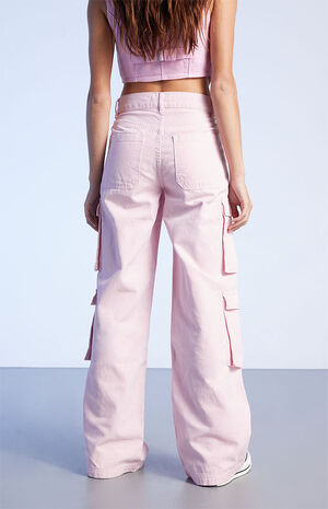 Pink '90s Baggy Cargo Pants image number 4
