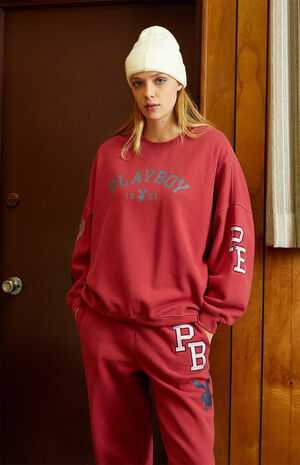 Playboy By PacSun Varsity Crew Neck Sweatshirt | PacSun